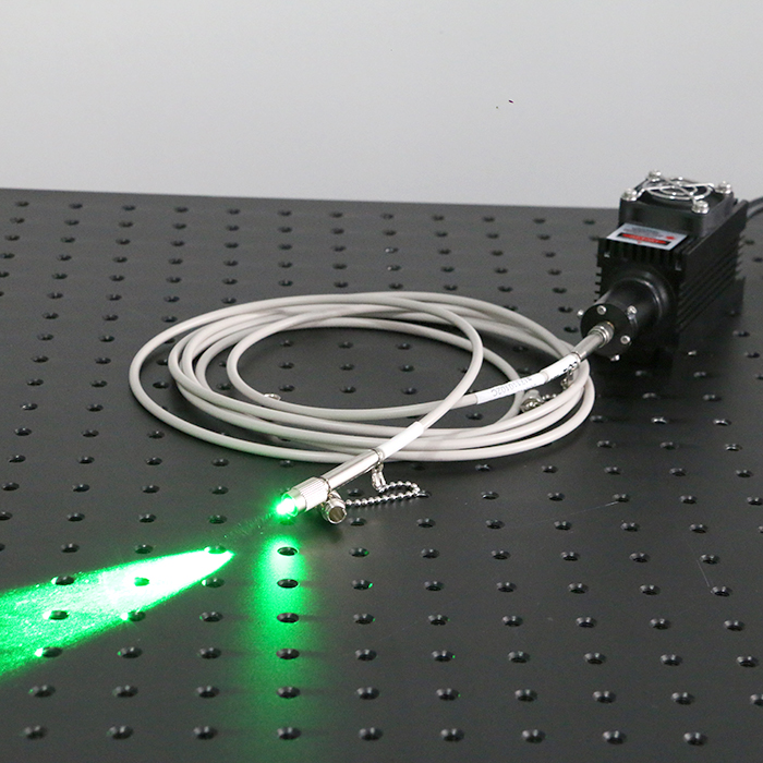 532nm 600mW ファイバー結合レーザー 緑色レーザー光源 CW / TTL /アナログ